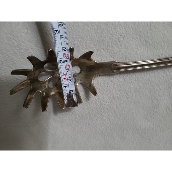 Silverplated Rogers Pasta Spaghetti Serving Spoon 11" Italy Spike Shell - Picture 8 of 8
